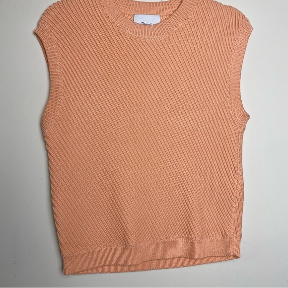 3.1 Phillip Lim Sweaters - 3-1 Phillip Lim Sleeveless Sweater, Peach, Ribbed Size M